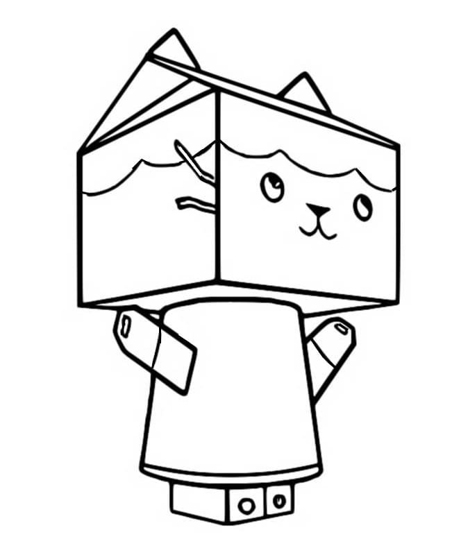 Coloriage d'un Minecraft kawaii