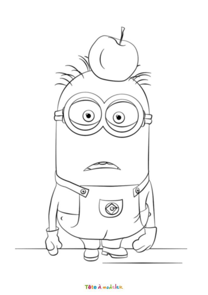 Coloriage d'un minion à télécharger