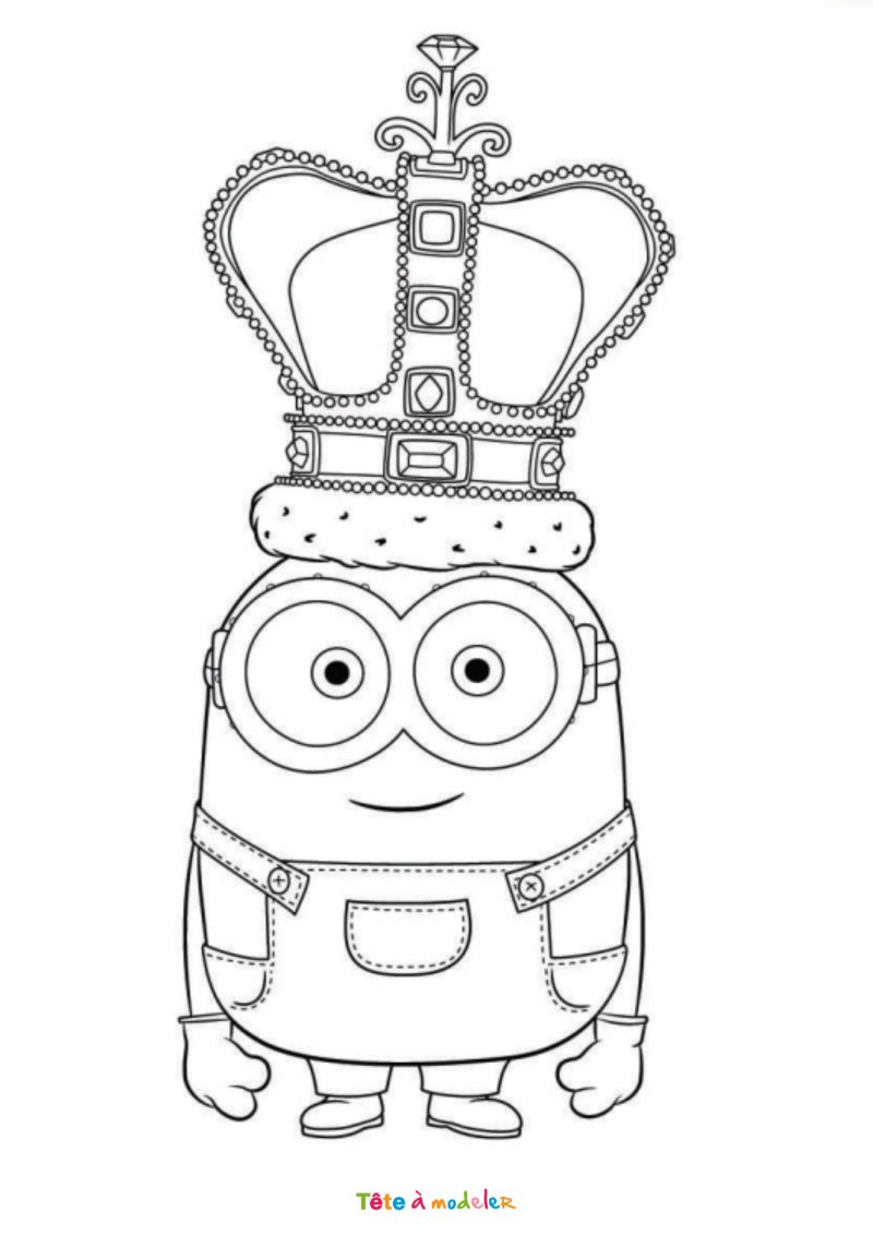 Coloriage d'un minion anglais