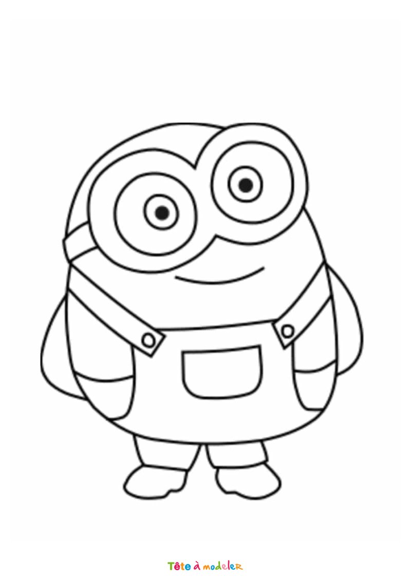 Coloriage d'un minion en pdf