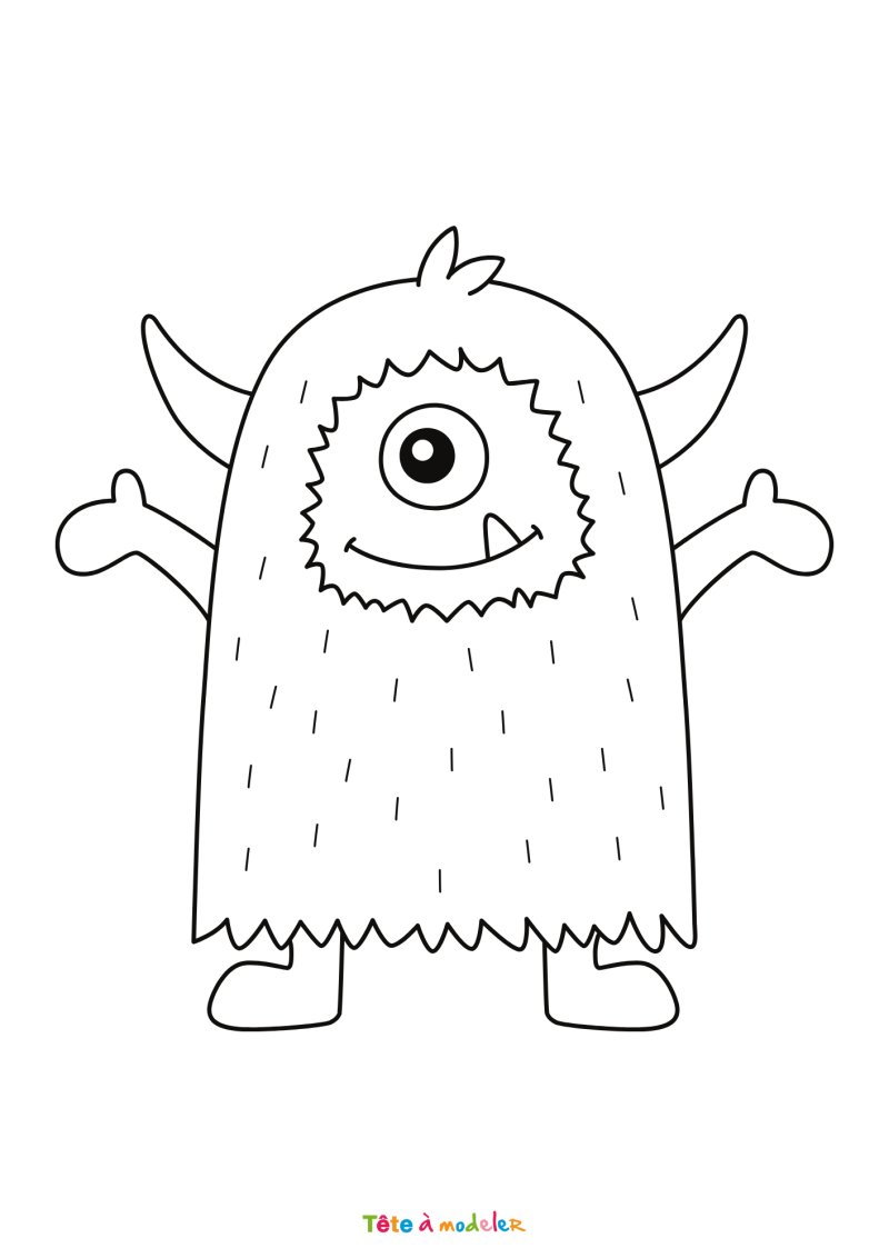 Coloriage d'un monstre à télécharger