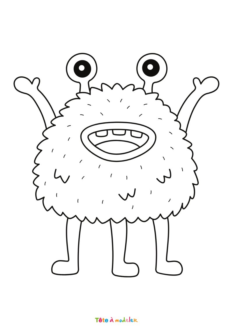 Coloriage d'un monstre en pdf