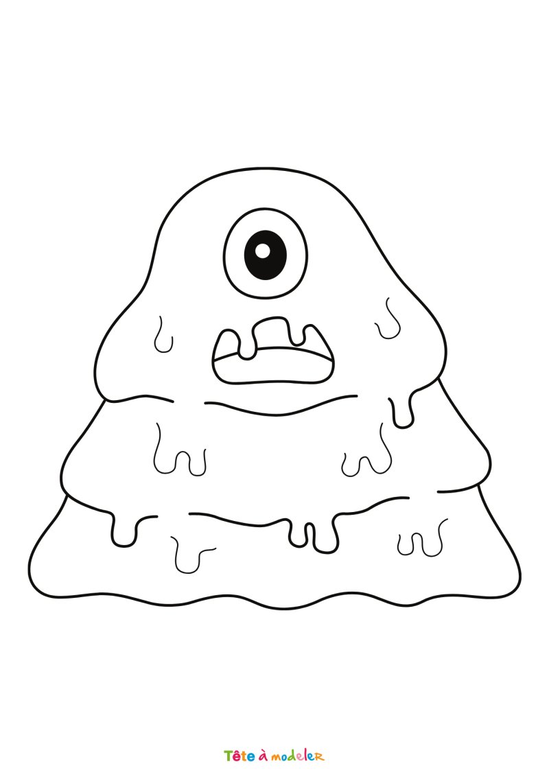 Coloriage d'un monstre gluant