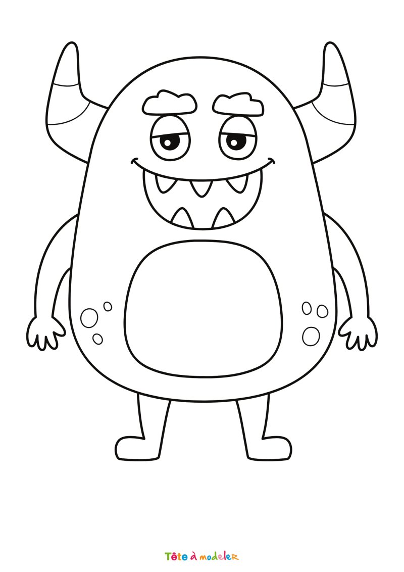 Coloriage d'un monstre gratuit