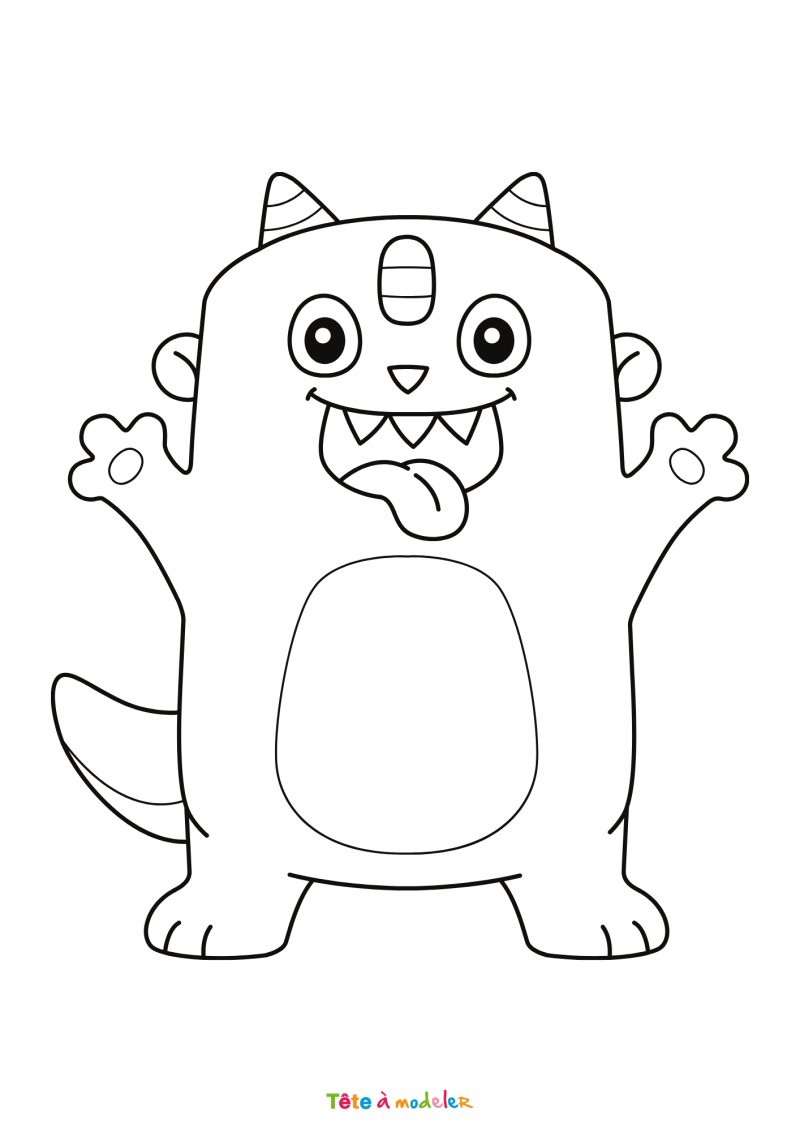 Coloriage d'un monstre marrant