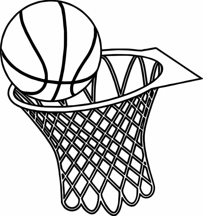 Coloriage d'un panier de basket