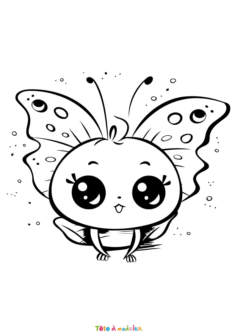 Coloriage d'un papillon animé