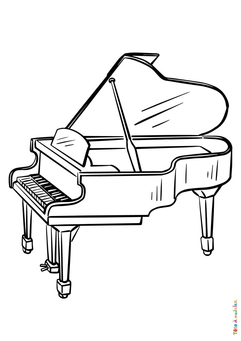 Coloriage d'un piano