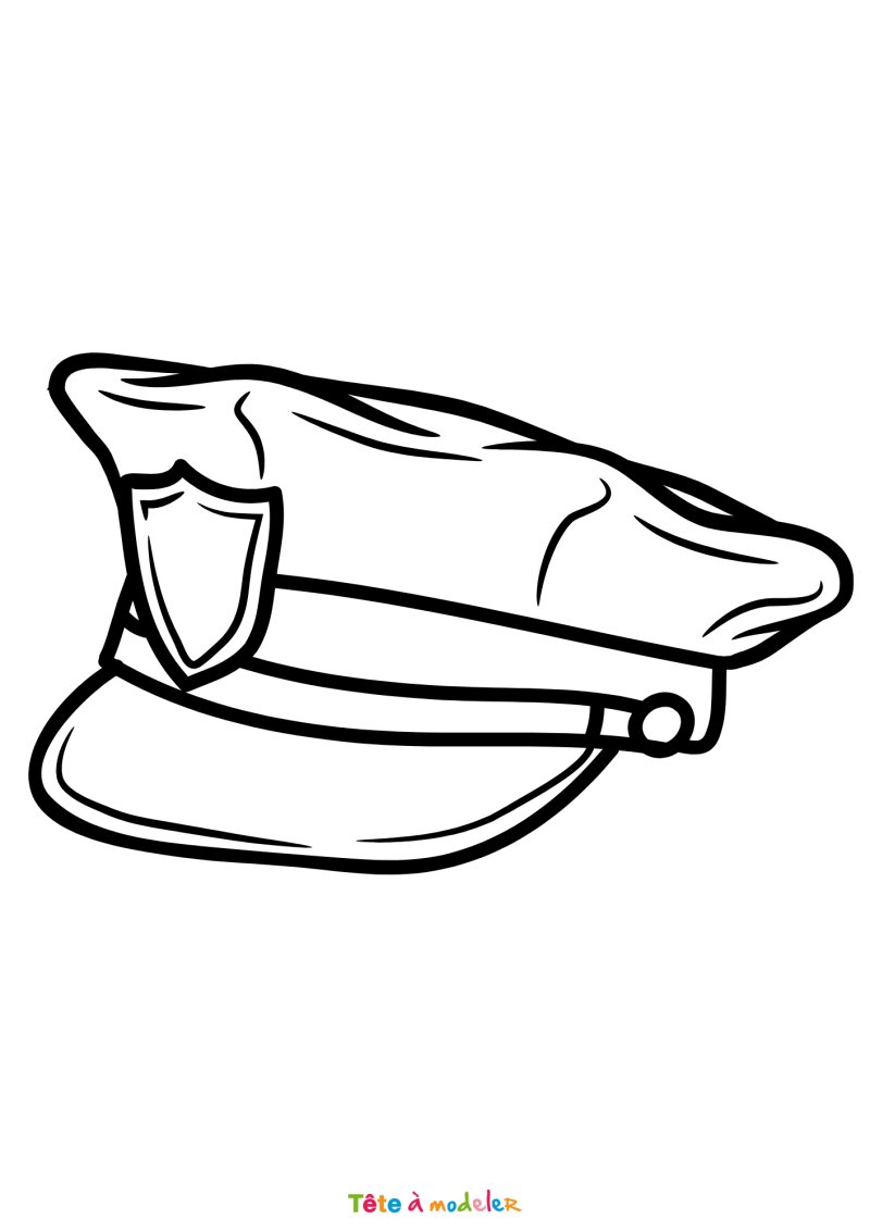 Coloriage d'un policier en pdf