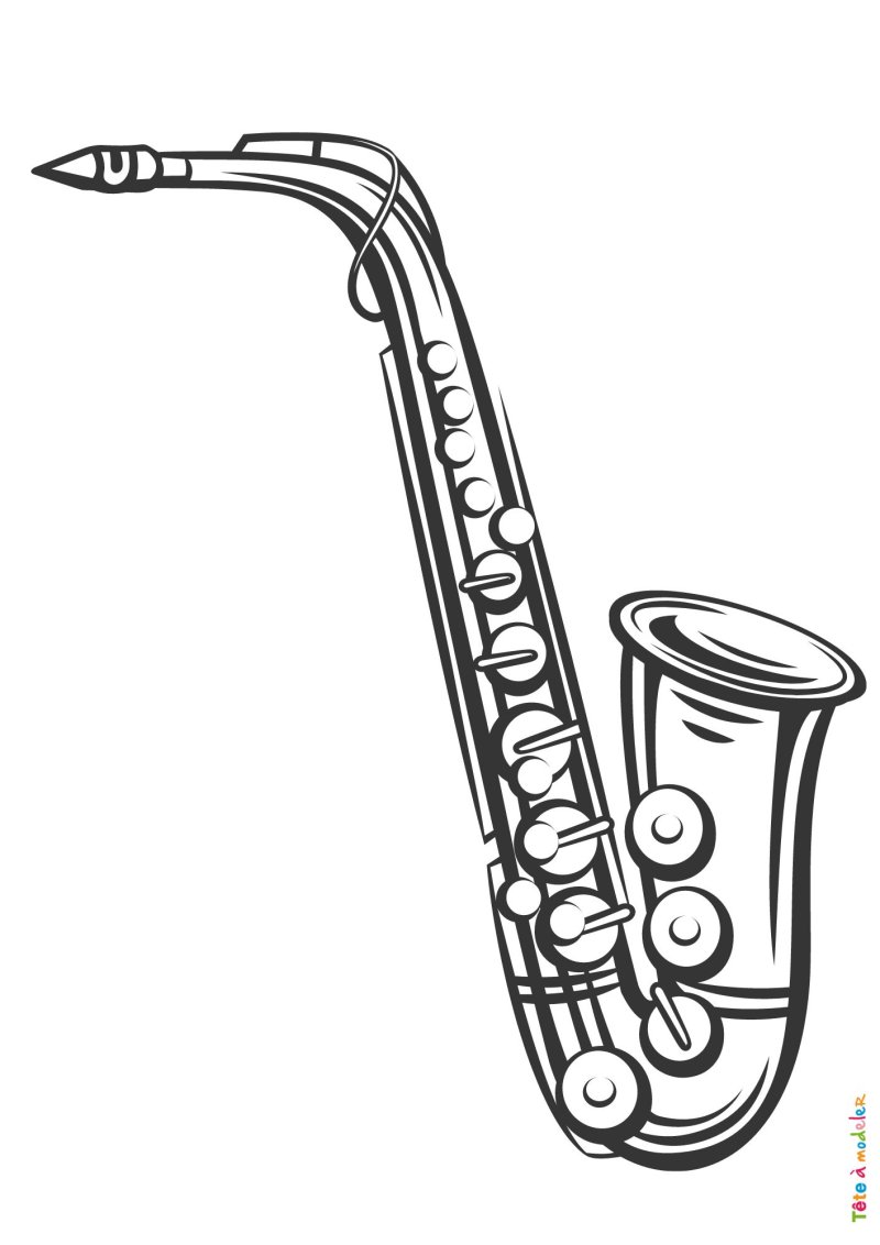 Coloriage d'un saxophone