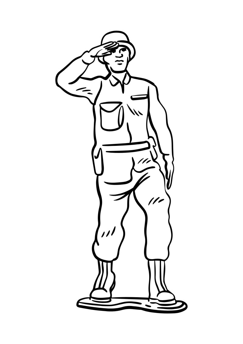 Coloriage d'un soldat