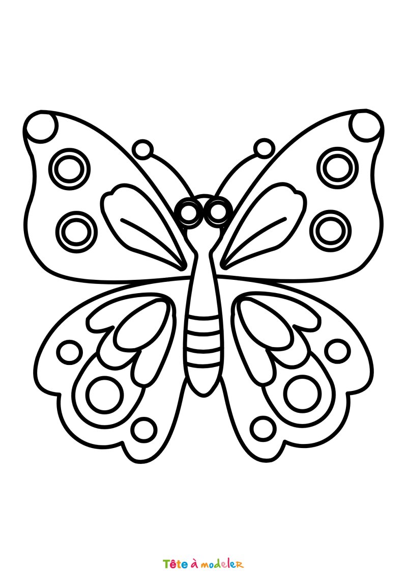 Coloriage d'un super papillon
