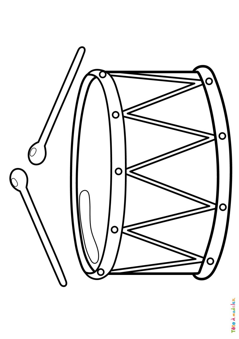 Coloriage d'un tambour