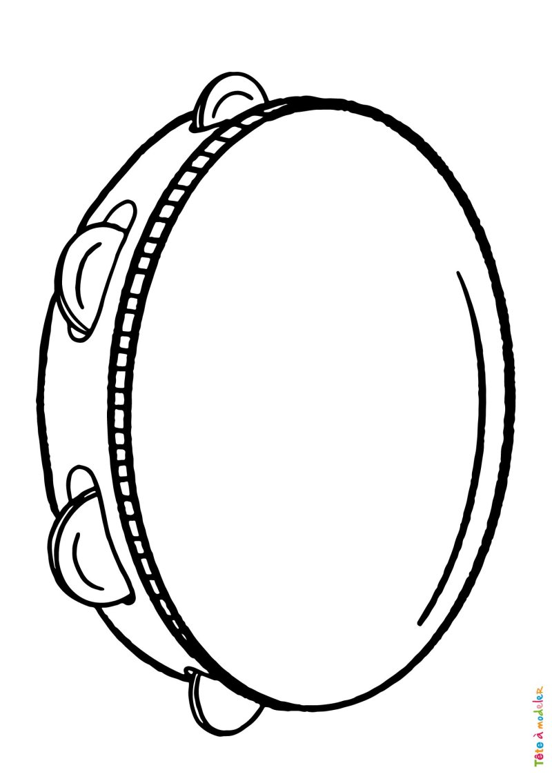 Coloriage d'un tambourin