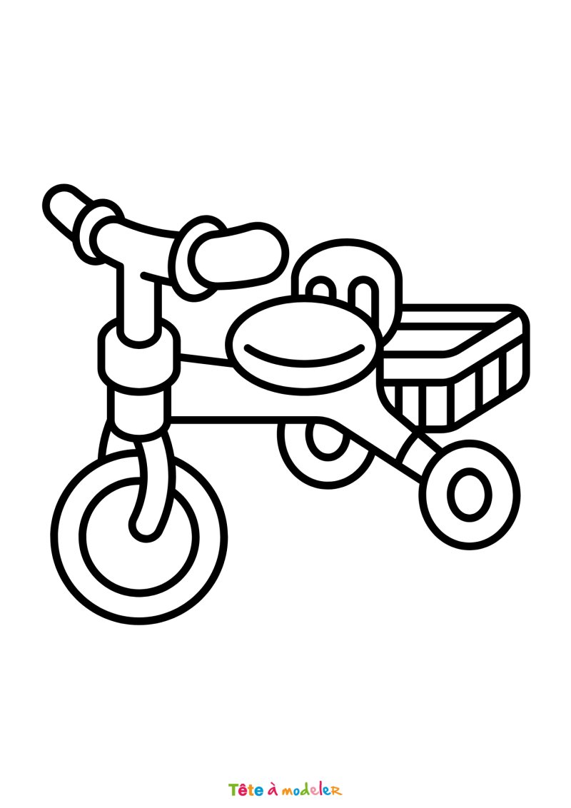Coloriage d'un tricycle