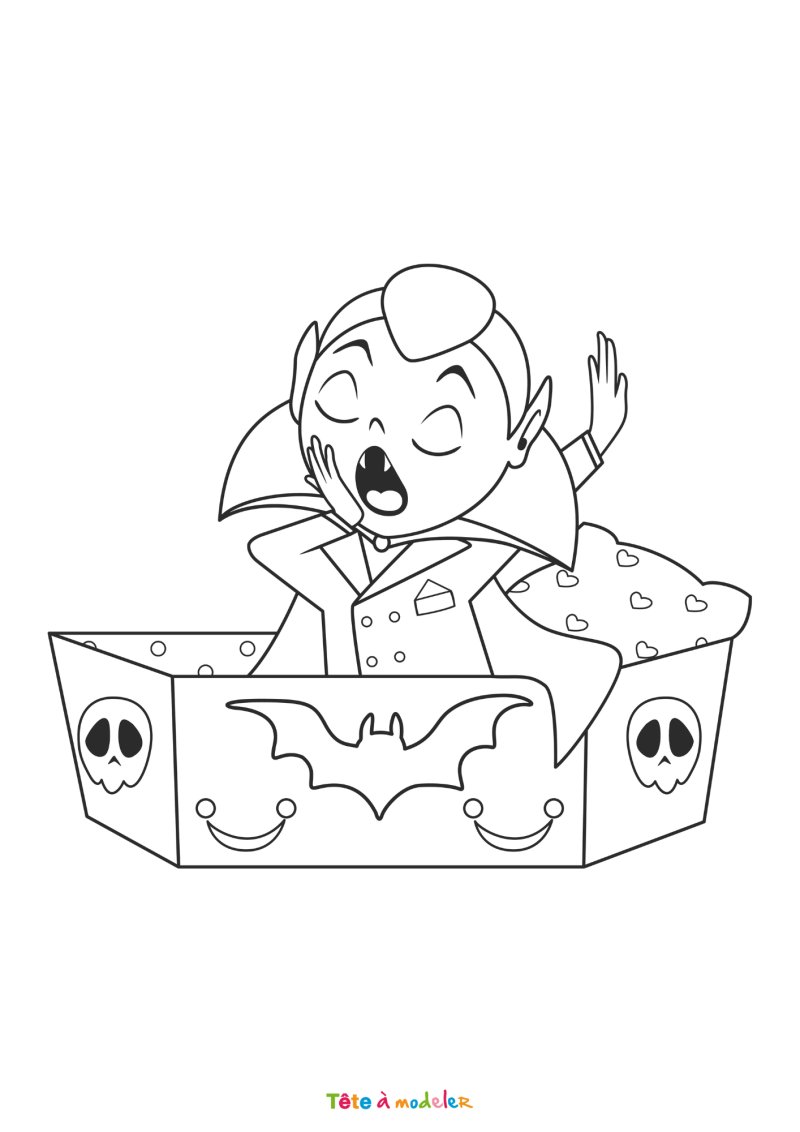 Coloriage d'un vampire à imprimer