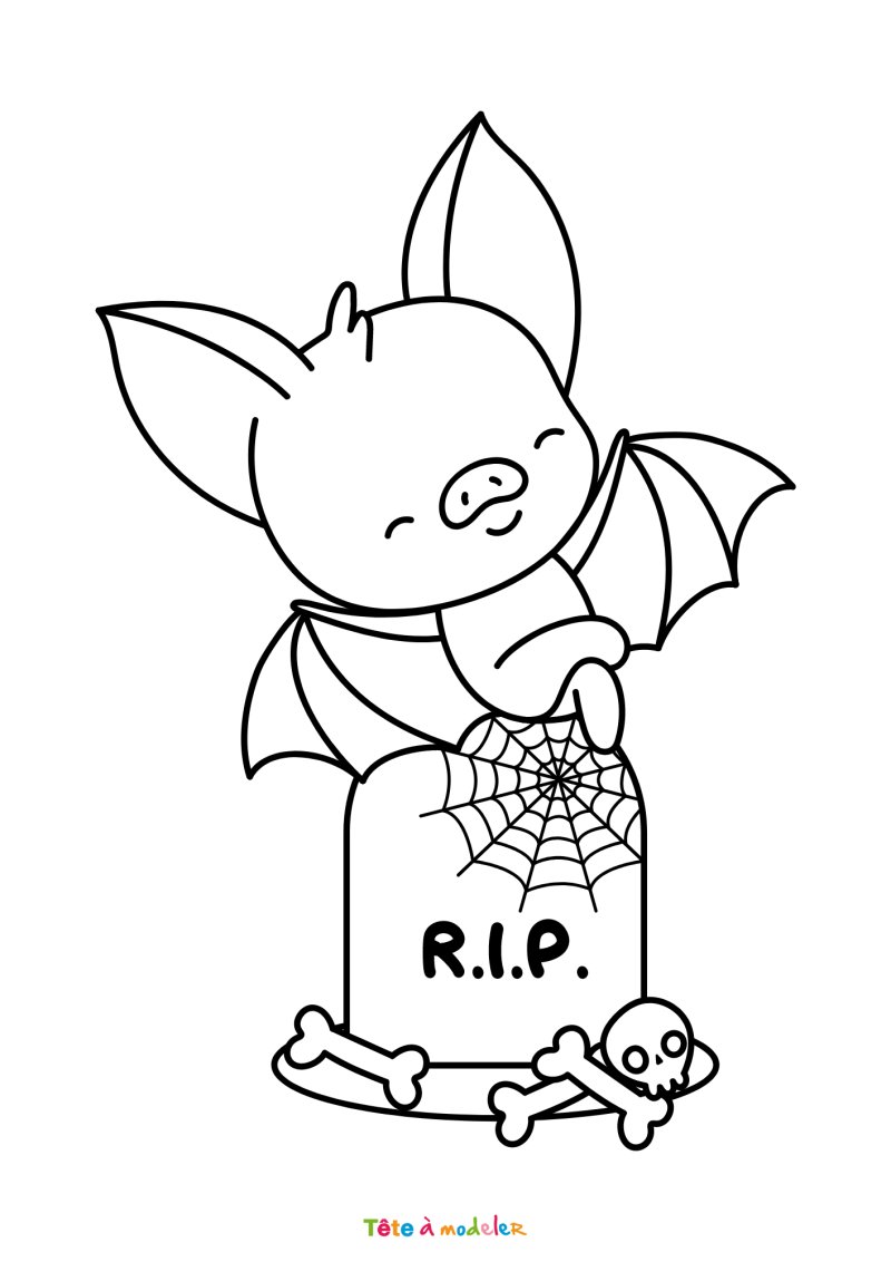 Coloriage d'un vampire en pdf