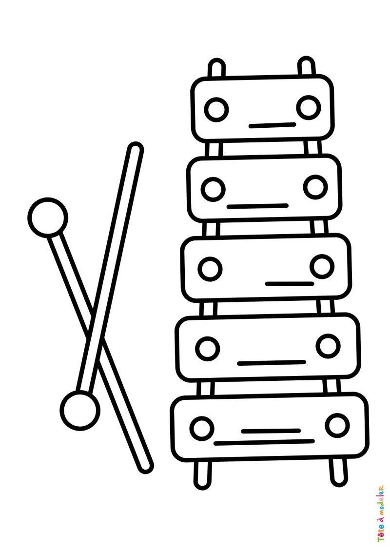 Coloriage d'un xylophone