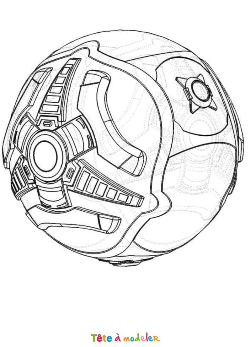 Coloriage d'une balle Rocket League