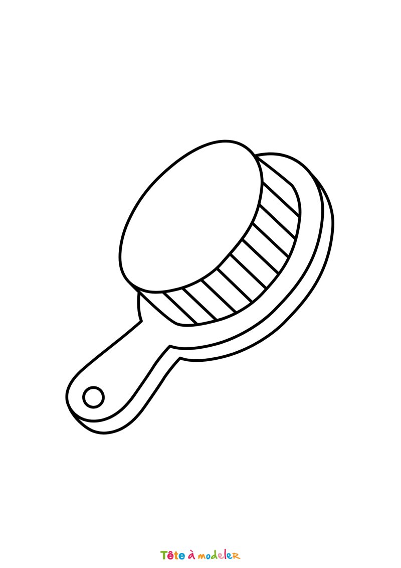 Coloriage d'une brosse pour bébé