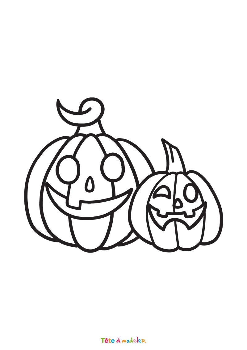 Coloriage d'une citrouille gratuit
