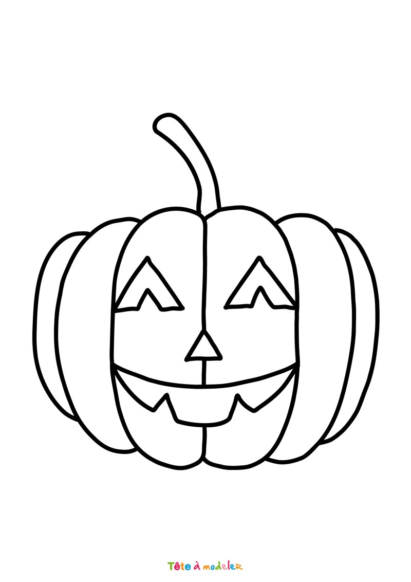 Coloriage d'une citrouille lanterne