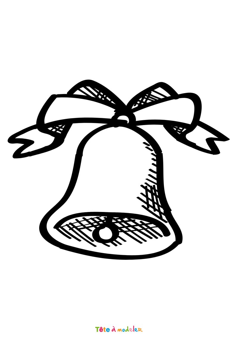 Coloriage d'une cloche à télécharger