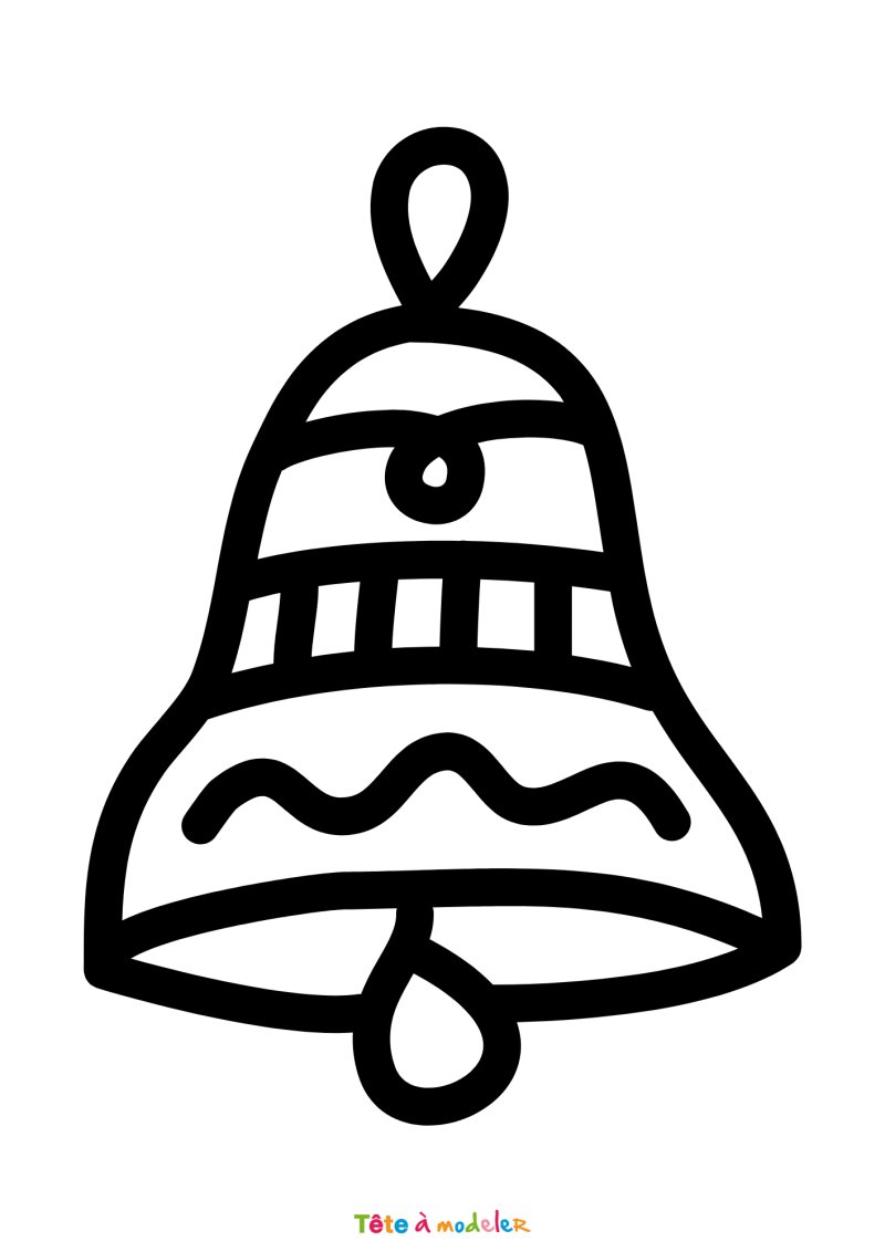 Coloriage d'une cloche de Pâques à imprimer