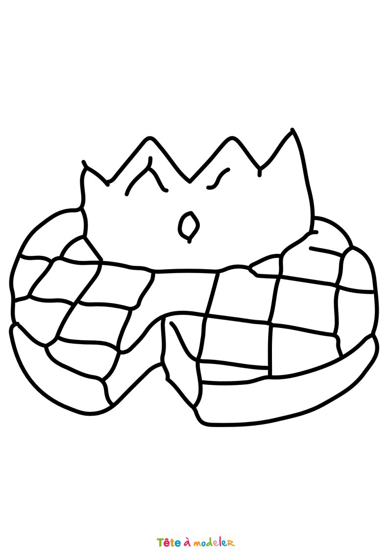 Coloriage d'une galette des Rois à télécharger