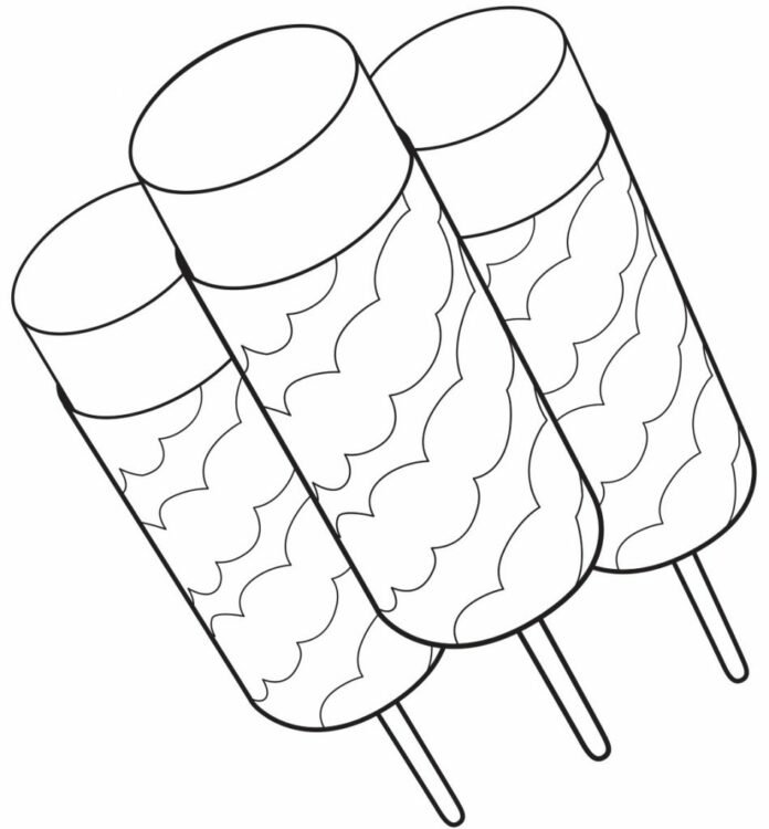 Coloriage d'une glace à pousser
