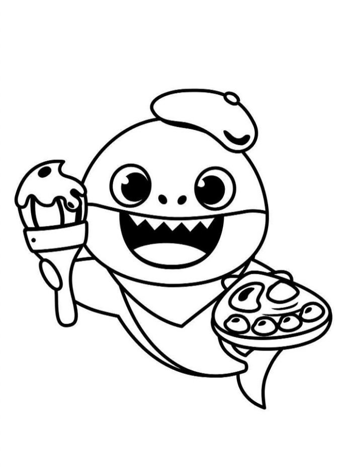Coloriage d'une glace drôle