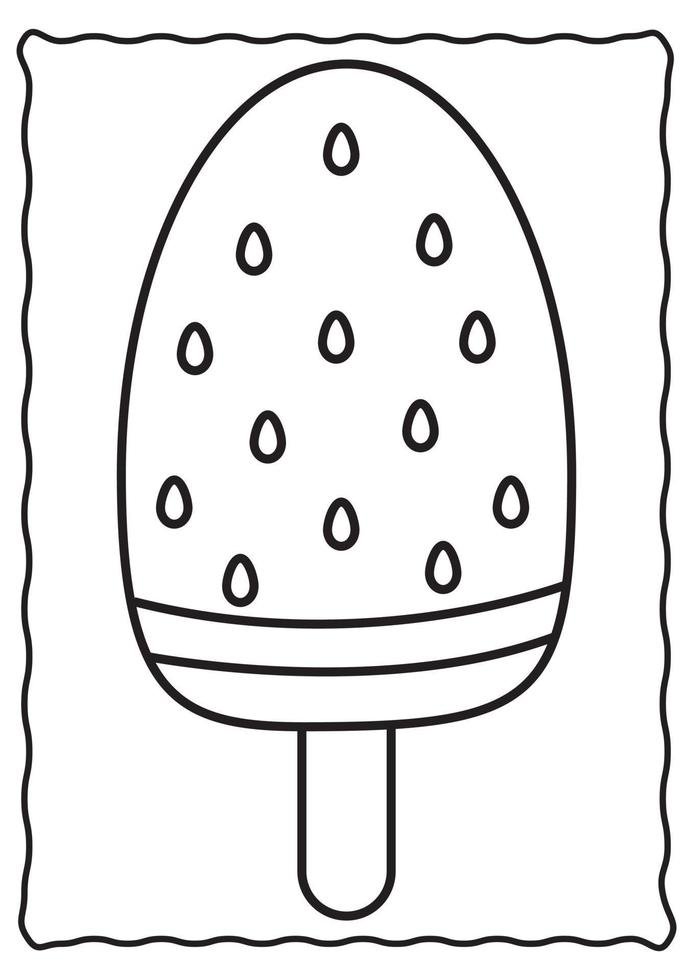 Coloriage d'une glace en bâtonnets