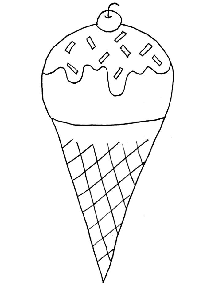 Coloriage d'une glace facile