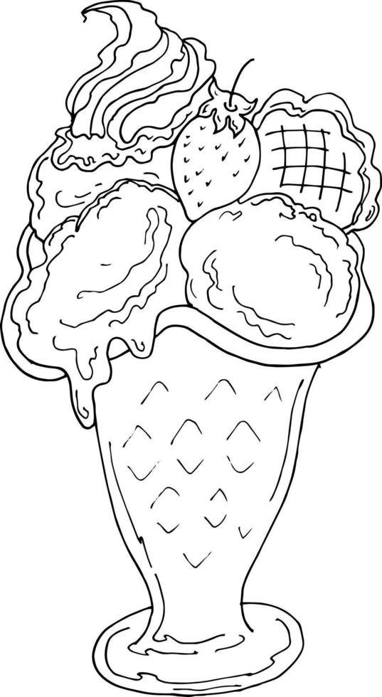 Coloriage d'une glace gourmande