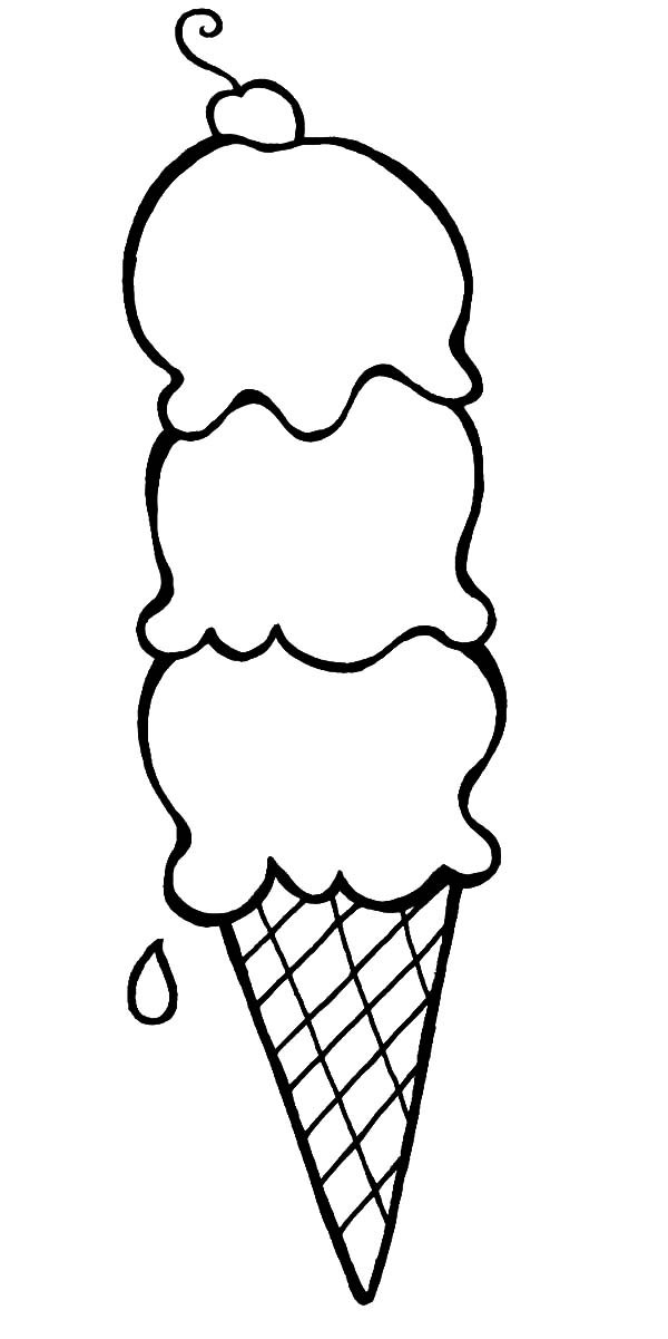 Coloriage d'une glace gratuit