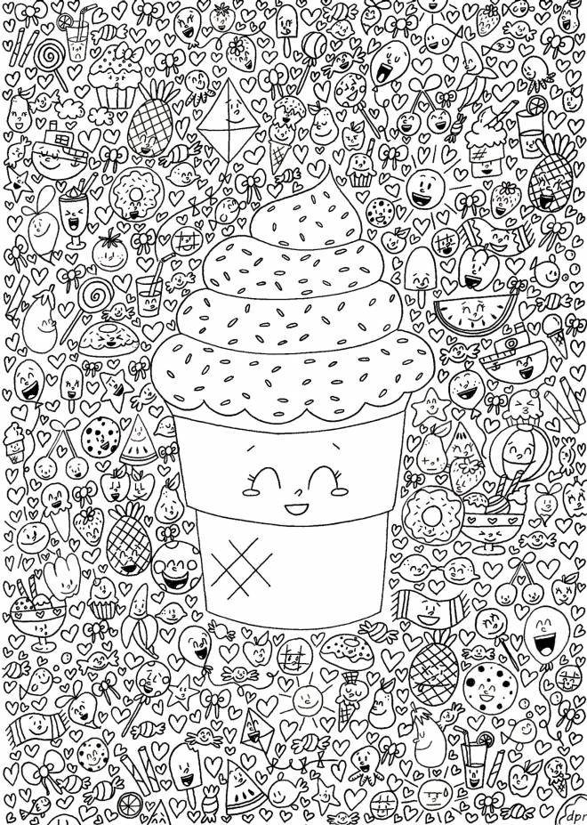 Coloriage d'une glace pour art thérapie
