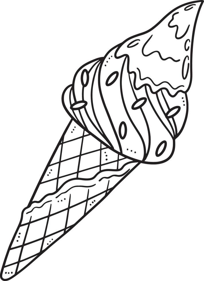 Coloriage d'une glace à la menthe
