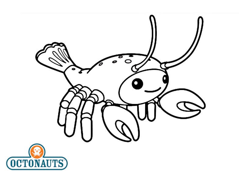 Coloriage d'une langouste d'Octonaut