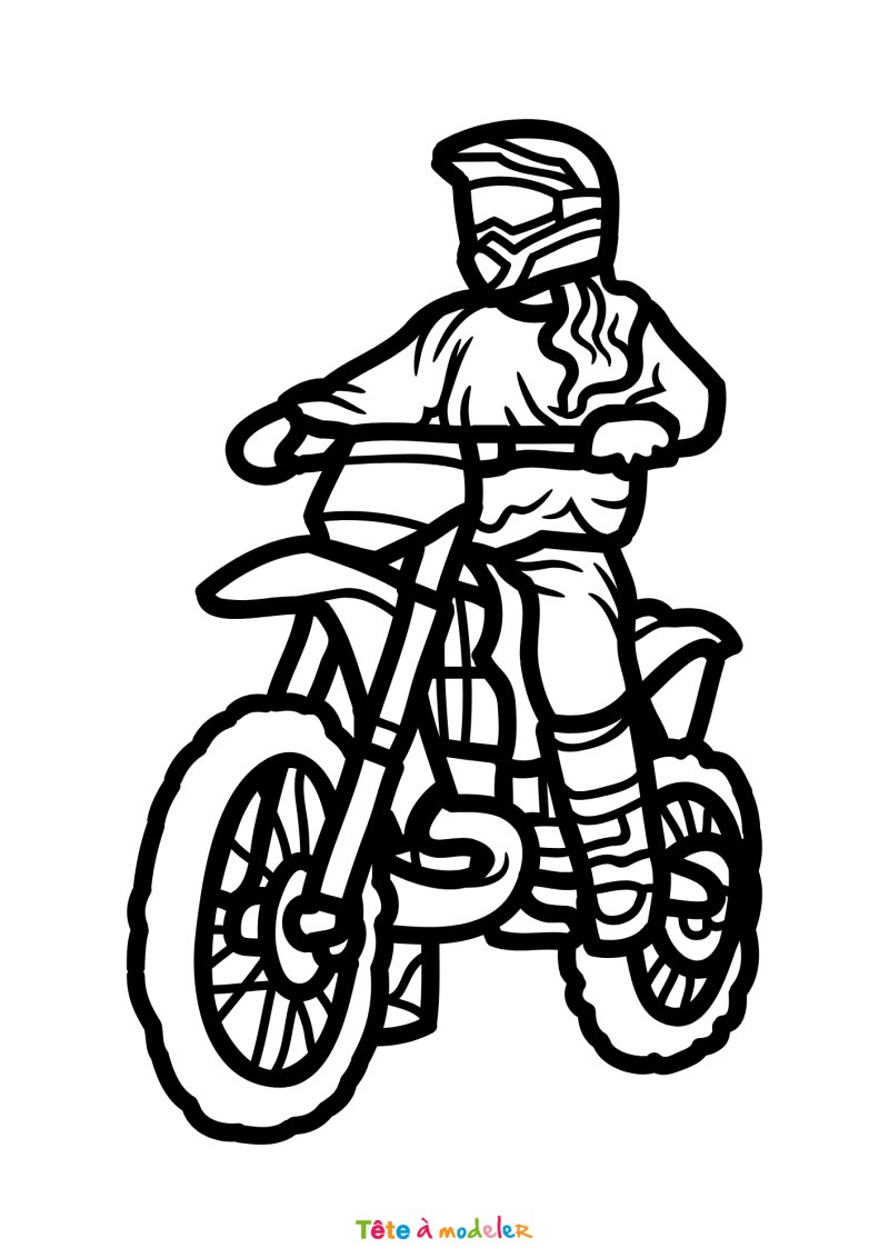 Coloriage d'une motocross rapide