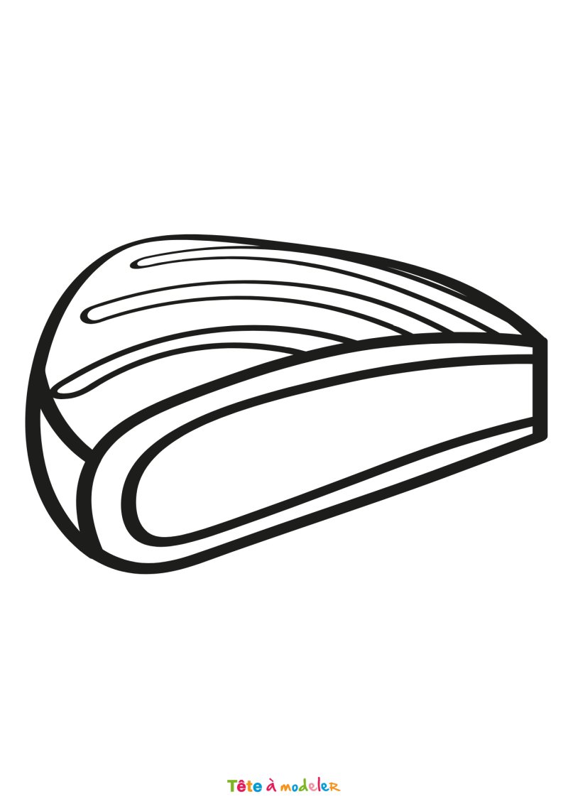 Coloriage d'une part de galette des Rois