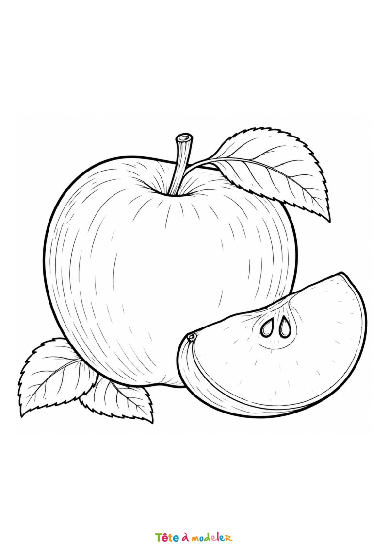 coloriage d'une pomme