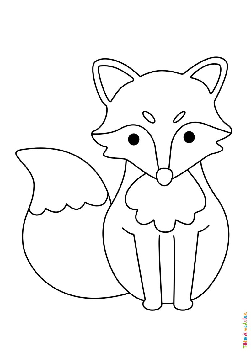 Coloriage d'une renarde