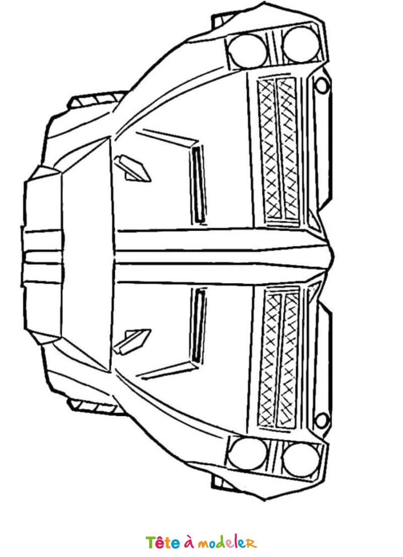 Coloriage d'une Rocket League facile