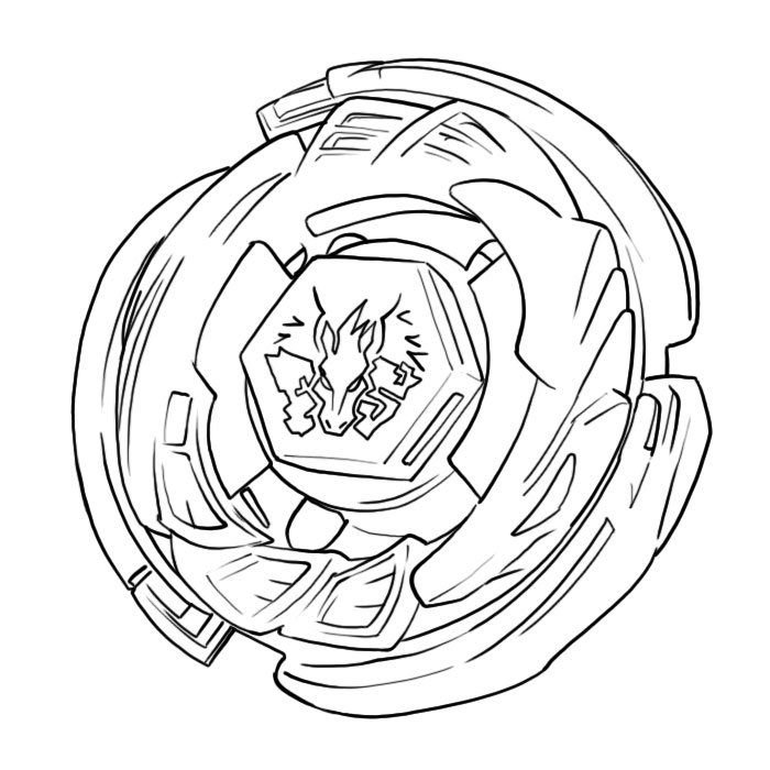 Coloriage d'une toupie Beyblade