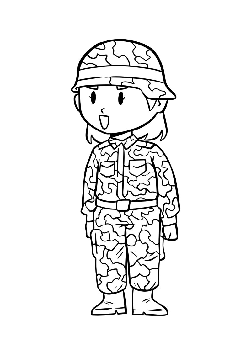 Coloriage d'une veste de militaire