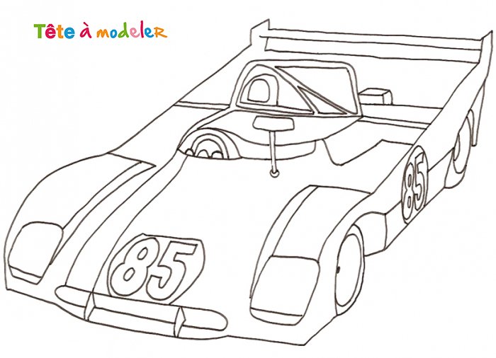 Coloriage d'une voiture de course formule 1 n°85