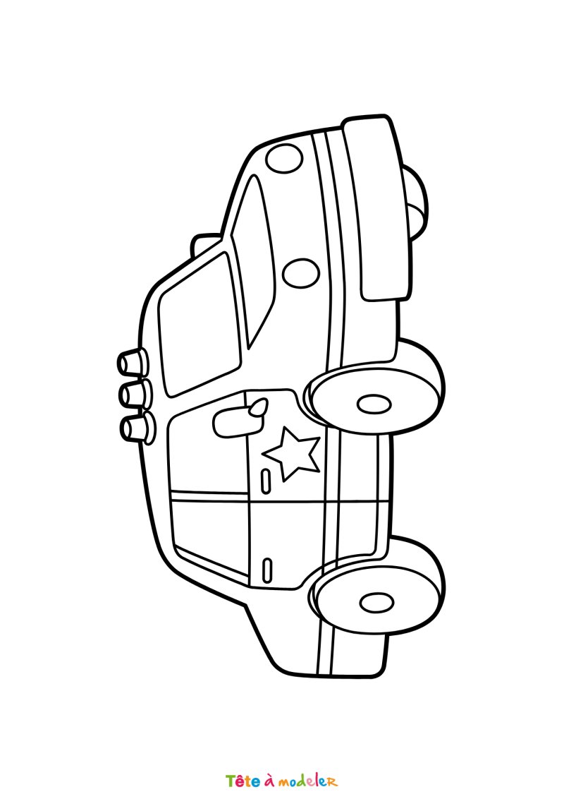 Coloriage d'une voiture de police