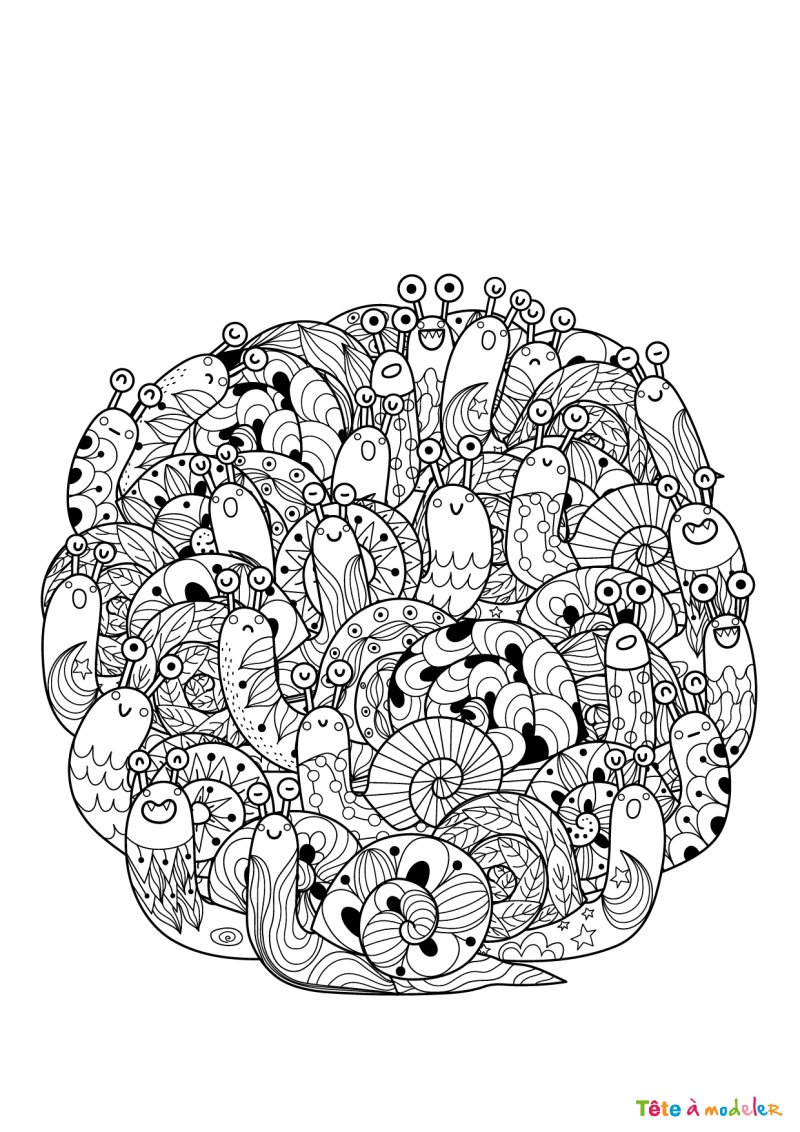 Coloriage escargot à imprimer
