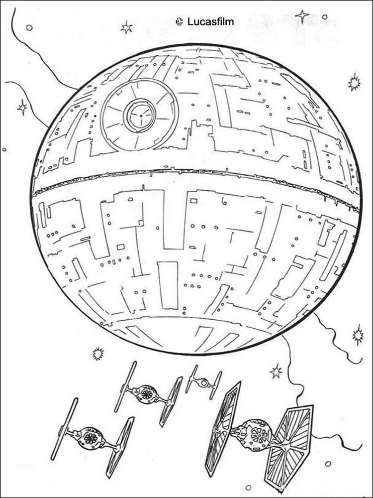 Coloriage Etoile de la mort