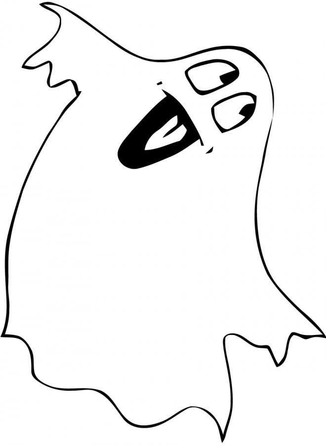 Coloriage d'un fantôme rigolo